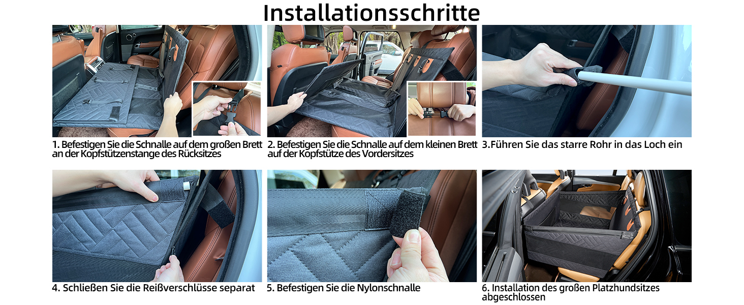 Автомобільний аксесуар для собак - крісло-підвищувач для великих собак до 25 кг (Чорний, L)