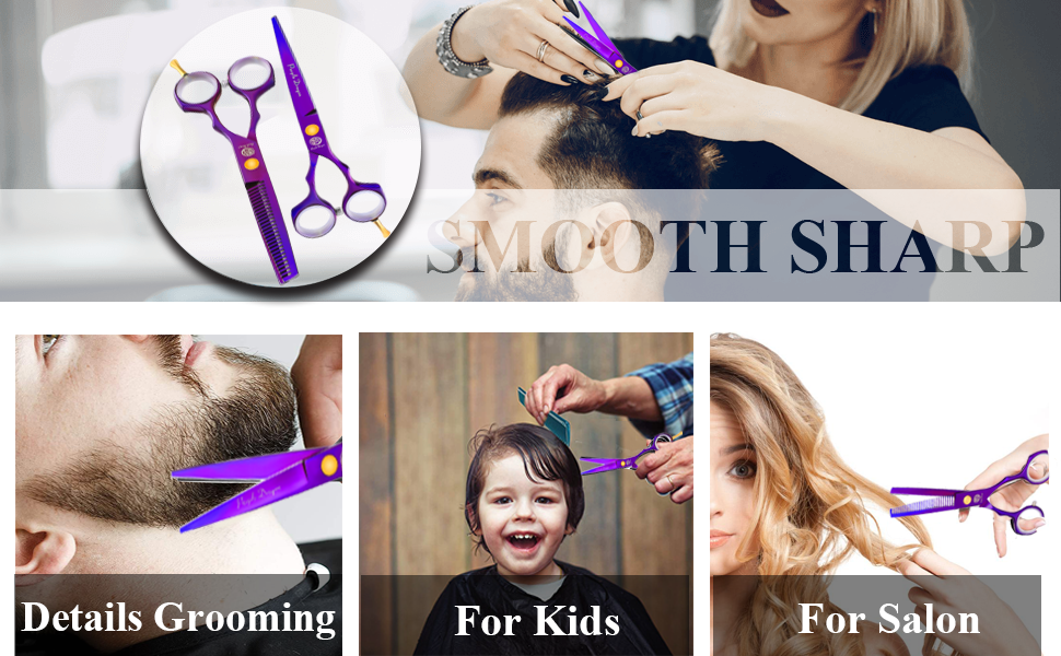 Професійні перукарські ножиці Purple Dragon 5.5 дюймів - набір для стрижки волосся для жінок та чоловіків