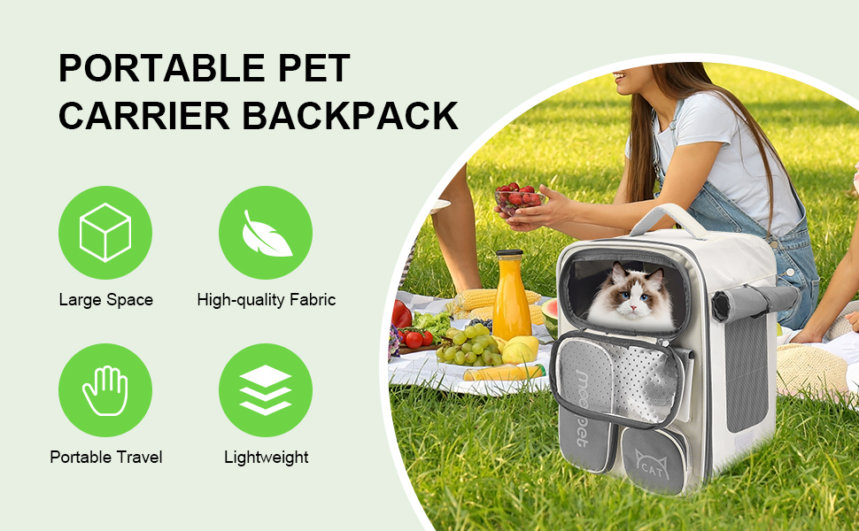 Рюкзак для кота та маленьких собак з вентиляцією, безпечною лінійкою та килимком для тварин