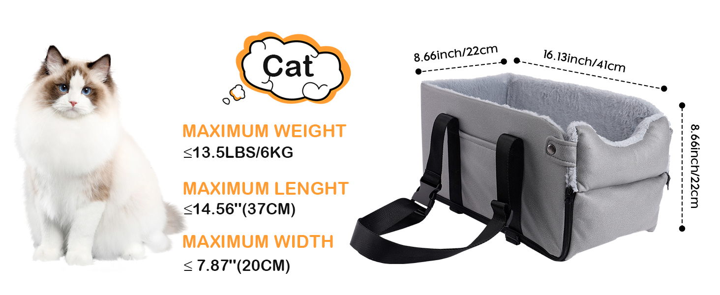 Автокрісло для собак та котів: стабільне, з ременями, знімне, миється, до 6 кг
