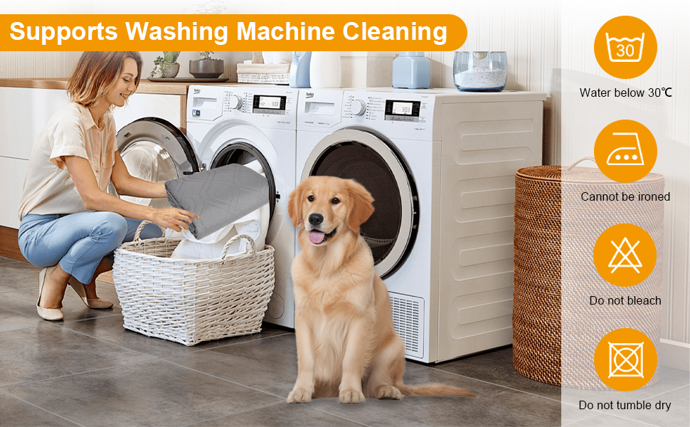 Водонепроникний килимок для собак Dokeno - двосторонній, м'який, для великих та маленьких собак/кішок, захист для дивану, ліжка та авто, придатний для прання (132 x 213 см)