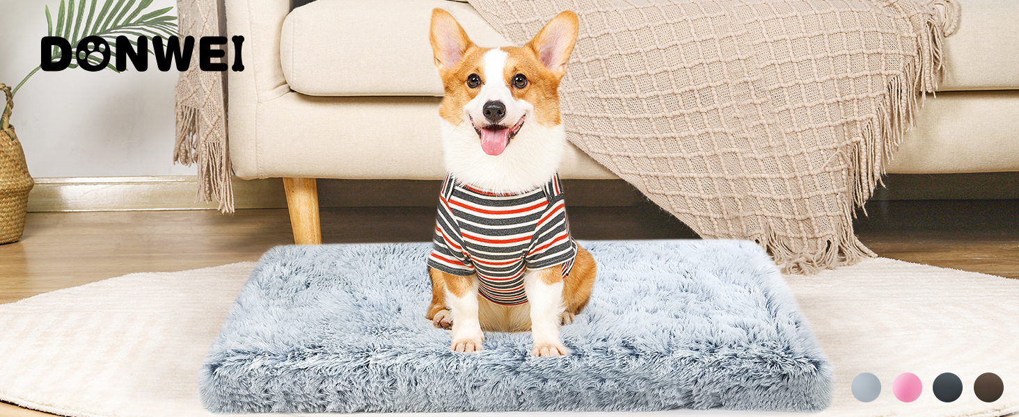 М'яке ортопедичне ліжко для собак DONWEI, 75x50x6 см, сірого кольору, знімний чохол, неслизьке, для клітки
