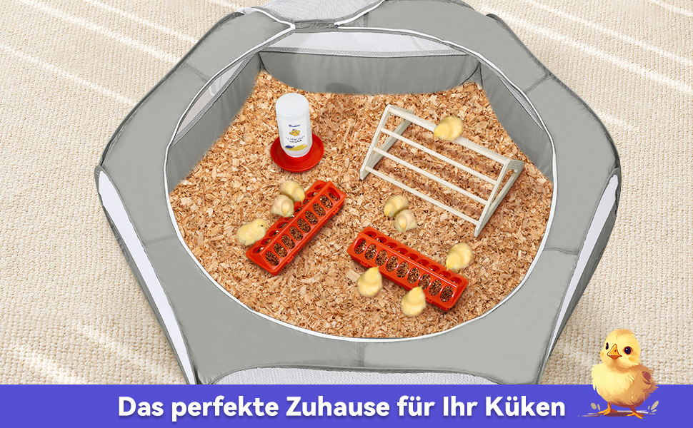 Pawaboo Freigehege для дрібних тварин: вольєр для кроликів, котів, собак, хом'яків, курчат. Зручний, водовідштовхуючий, складаний, з сіткою та нейлоновим дном. Червоно-чорний колір