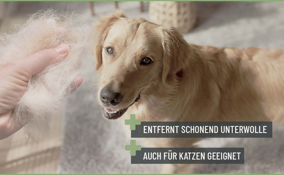 Щітка для собак та котів ReaVET для видалення підшерстя та ковтунів. Підходить для великих порід, має масажний ефект та захищає верхній шар шерсті. Розмір M-L