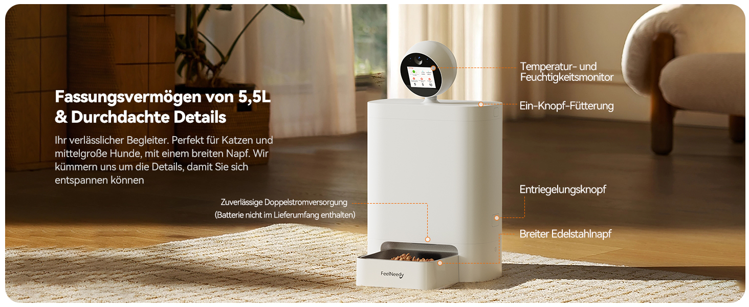 Автоматичний кормушка для котів FEELNEEDY з додатком