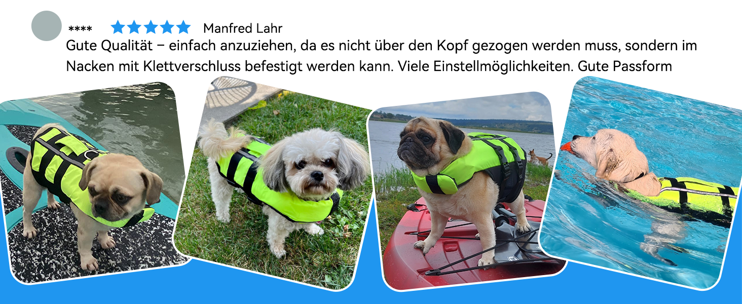 Рятувальний жилет для собак NAMSAN - надувний, для малих, середніх та великих собак, зелений (M)