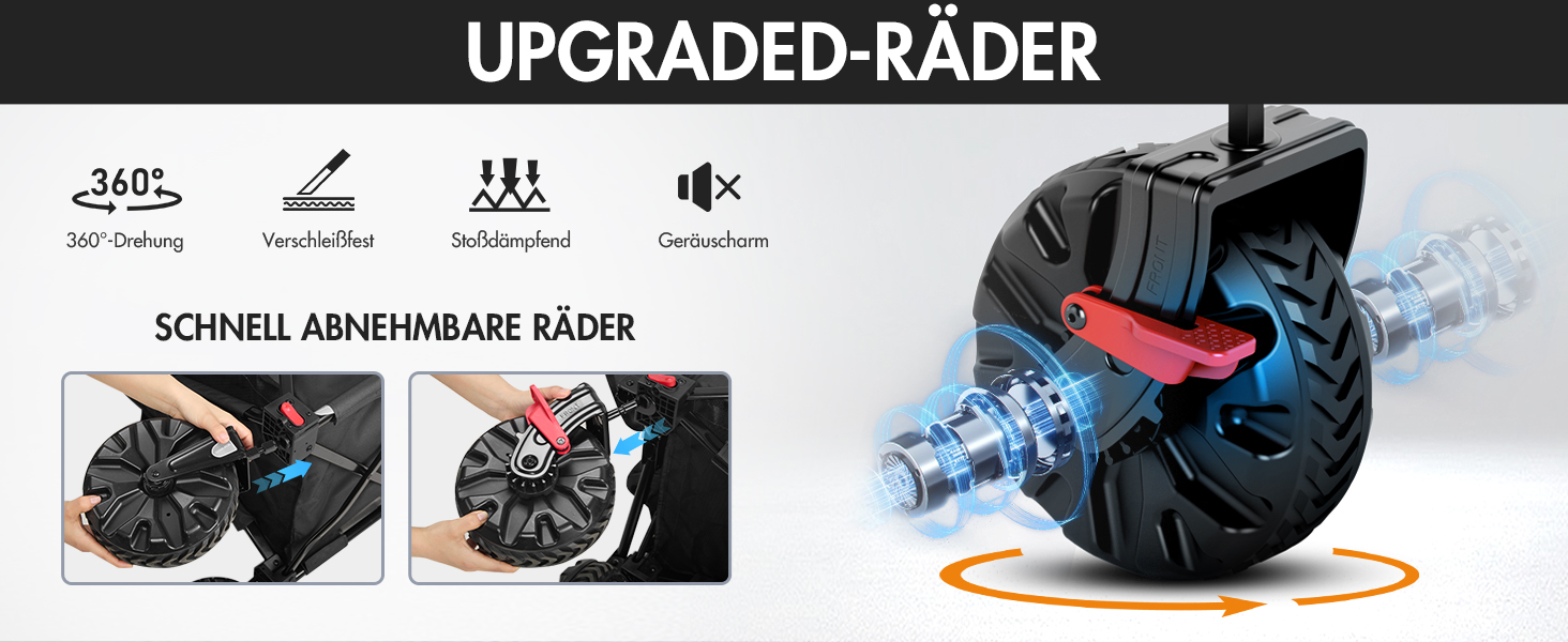 Портал складаний візок для покупок з дахом 350л, 122кг, чорний