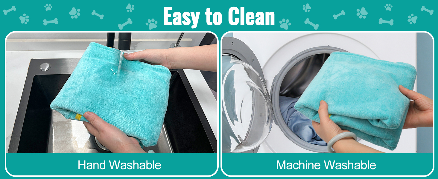 Рушник для собак Hezzuv: ультрапоглинаючий, з мікрофібри, для сушіння після снігу, для цуценят та дорослих, блакитний (S)