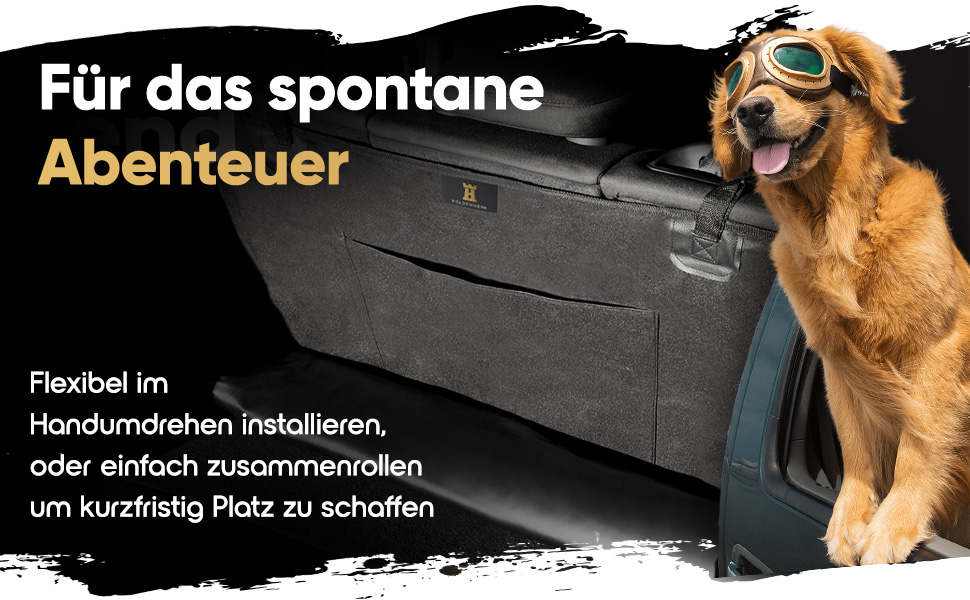 Захист для багажника автомобіля для собак HELDENWERK - універсальний, водовідштовхувальний, стійкий до подряпин, з захистом бокових панелей та краю завантаження. Підходить для собак.