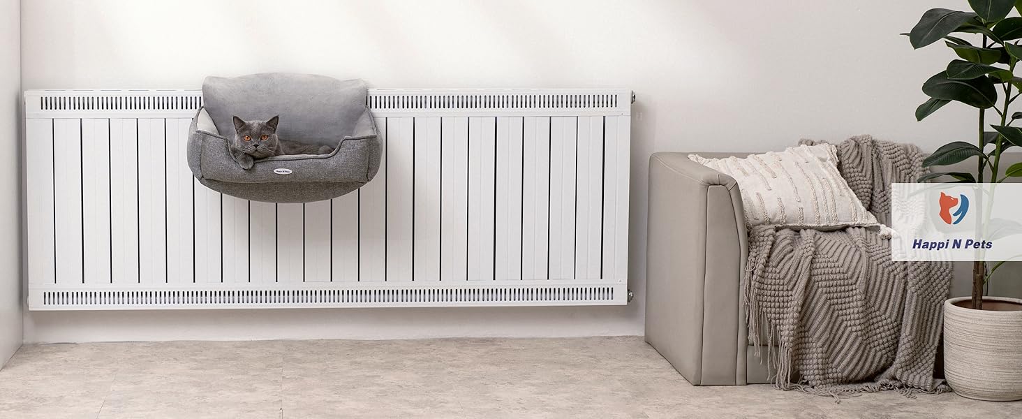 Килимок-гамак для котів на батарею Happi N Pets, сірий, 65 x 36 x 27 см