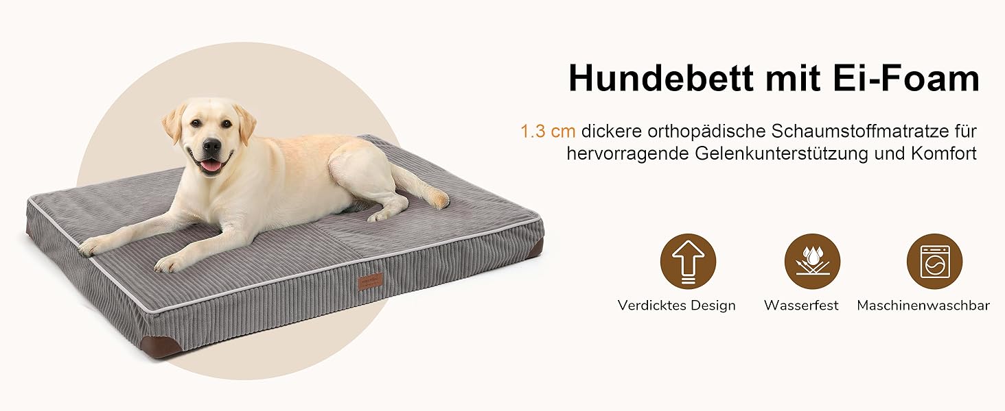 Ортопедичне ліжко для собак FUKUMARU - 91x56x9 см, зелене, з водонепроникним покриттям, м'яке, з антиковзаючою основою