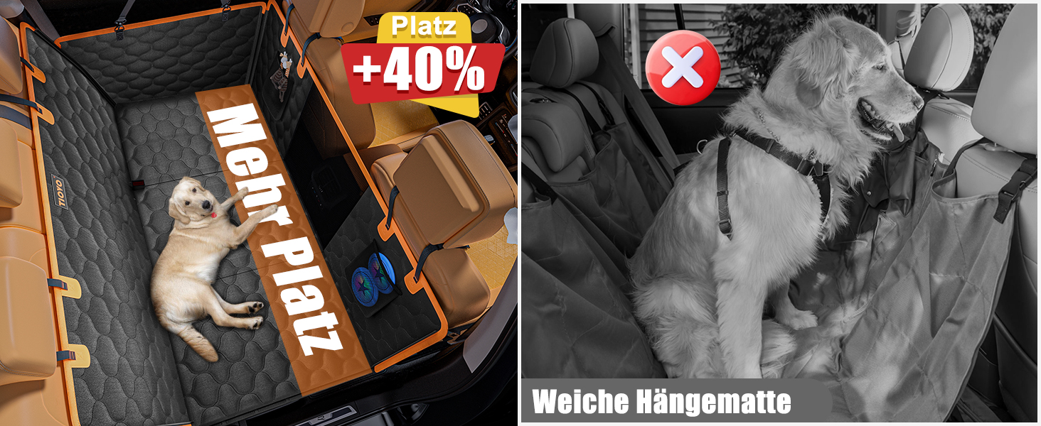 Кришка для автосидіння для собак JOEJOY, водонепроникна, стійка до подряпин, для заднього сидіння, з жорсткою основою