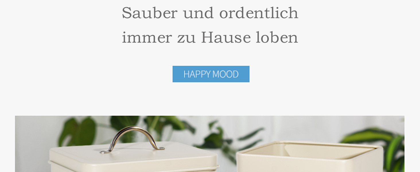 Кошик для порошку Theo&Cleo 6.5L, металева коробка для порошку, контейнер для корму для собак та котів, кавових зерен (матовий бежевий)