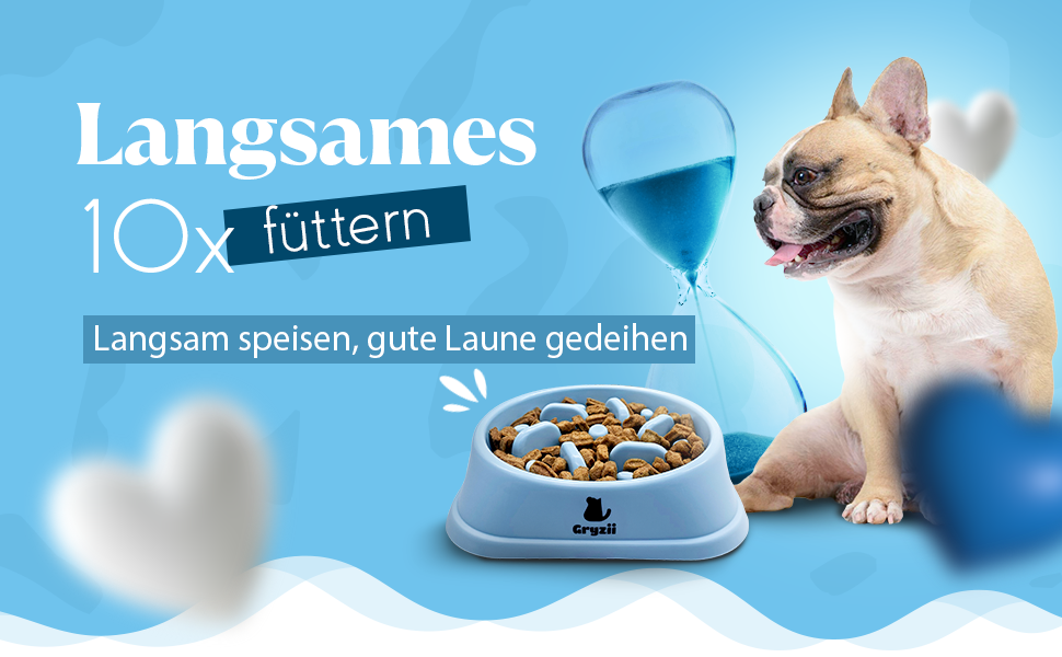 Антишвидкоїжка для собак великих порід | Повільне та здорове харчування, Slow Feeder, сприяє травленню, запобігає блювоті, неслизький, миска для собак, великі та XXL породи