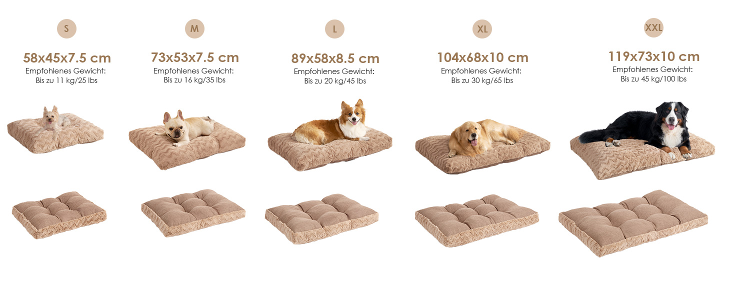 Килимок для собак великих порід EHEYCIGA, 104x68 см, XL, коричневий, з штучним хутром та льоном