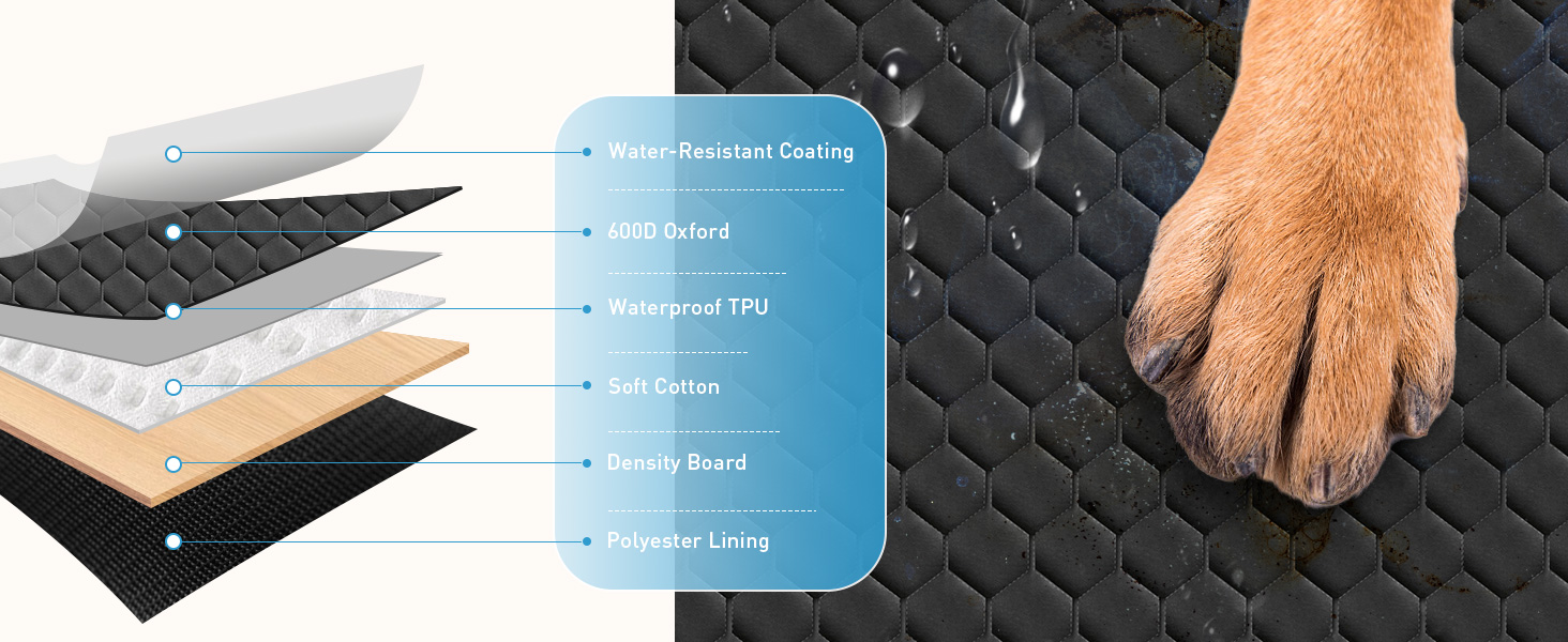Водонепроникний килимок для собак у машину, XXL, помаранчевий - захист заднього сидіння