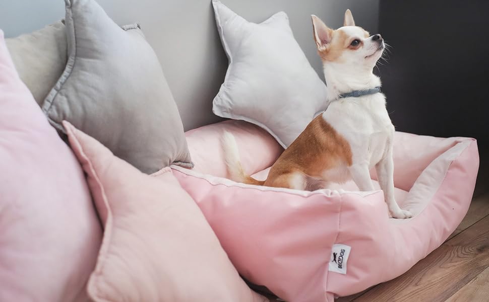 Ліжко для собак BedDog MAX, знімний чохол, XXL, бежевий