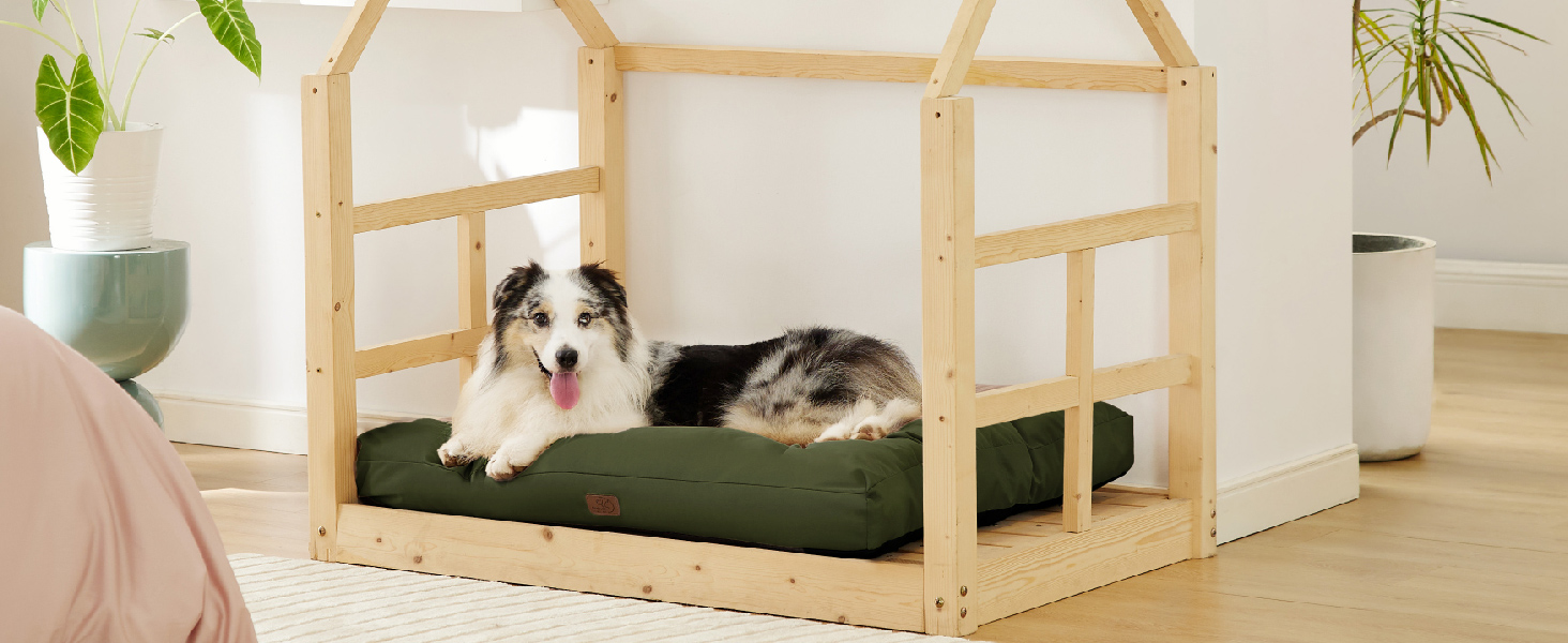 Килимок для собак BEDSURE великих порід, 111x89 см, водонепроникний, коричневий, 10 см заввишки