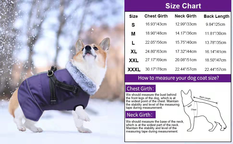 Водонепроникний теплий одяг для собак - зимова куртка з отвором для шлейки, для чихуахуа, французького бульдога, собак маленьких та середніх порід (11, 3)