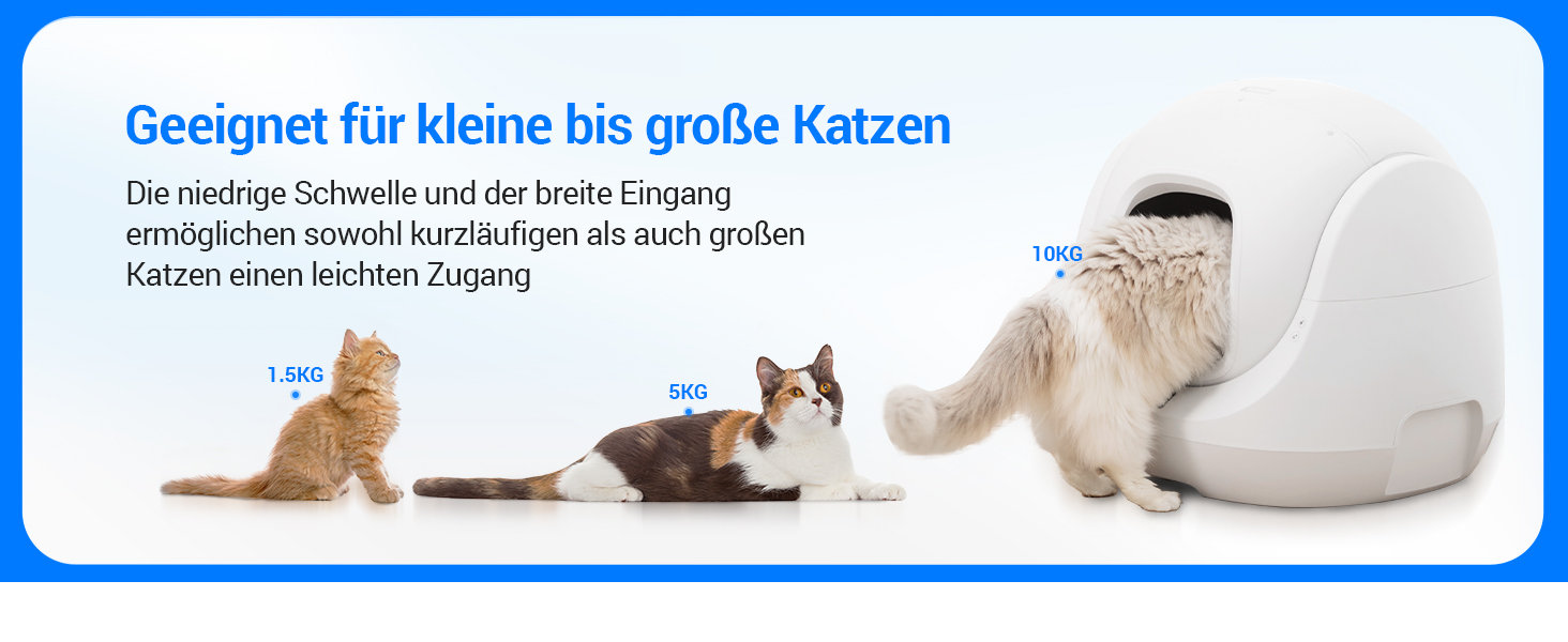 CATLINK Baymax: автоматичний туалет для котів 70л, XXL, 7-рівневий захист від протікання, керування через додаток, розпізнавання кількості котів, білий