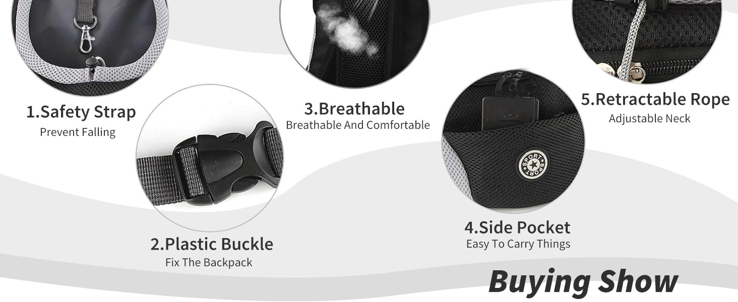 PETCUTE Рюкзак-переноска для собак і котів, блакитний, з регульованим ременем, водонепроникним дном та дихаючою передньою кишенею