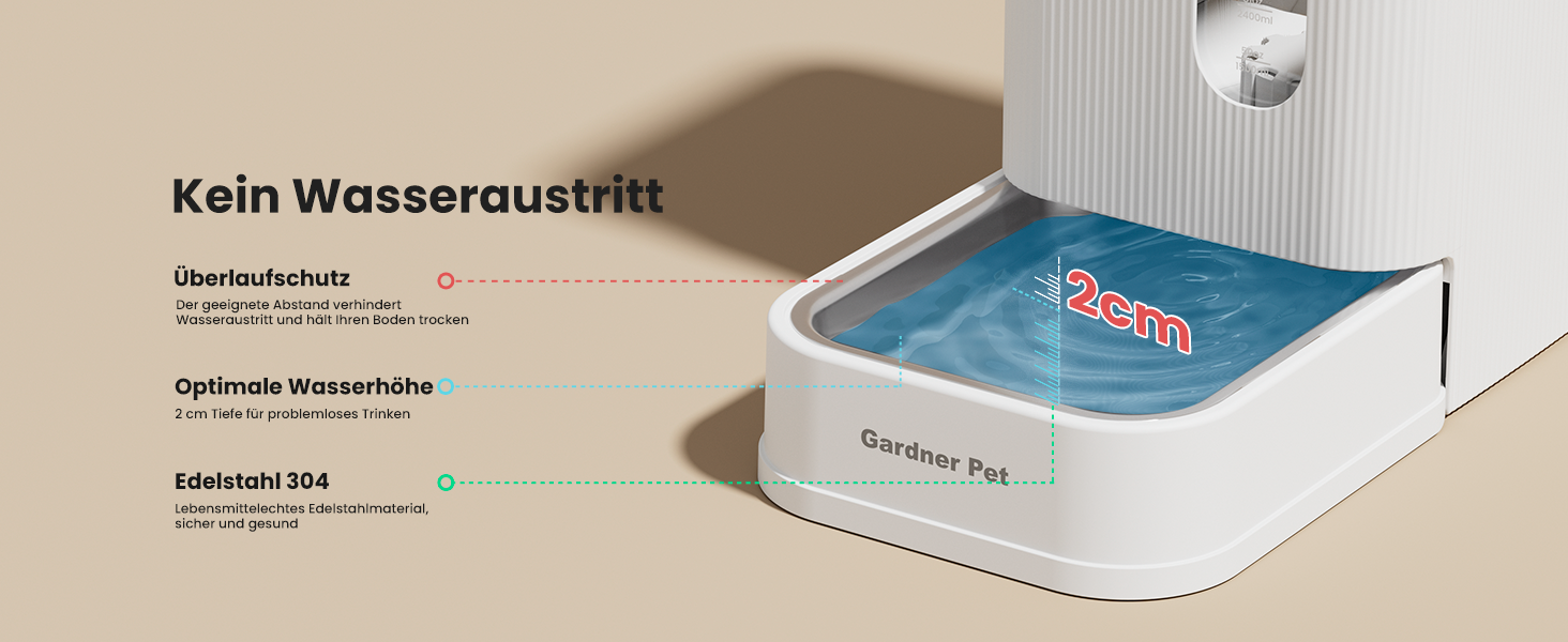 Автоматичний диспенсер води для собак та котів Gardner Pet - годівниця з нержавіючою сталею, велика ємність (8.5L), без електроенергії, BPA-free