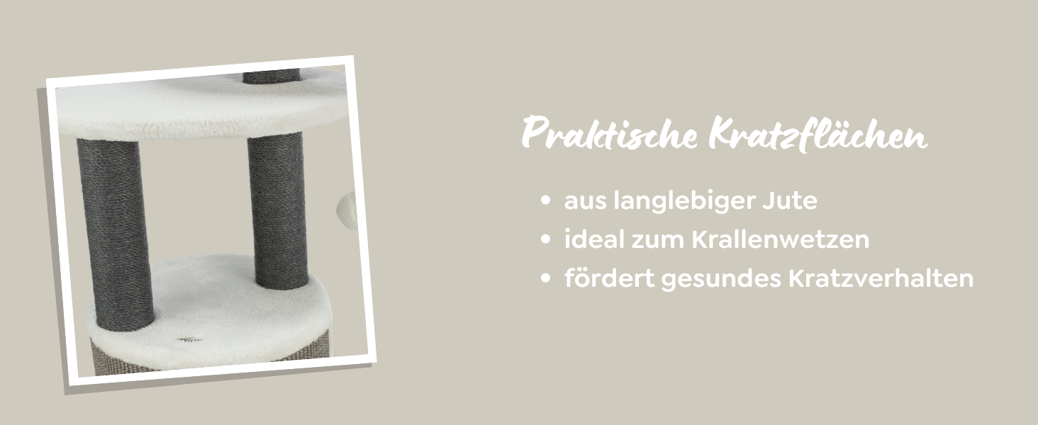 Дерев'яний кігтеточка TRIXIE Marco 114 см – багатоповерхова, з місцями для відпочинку та іграми