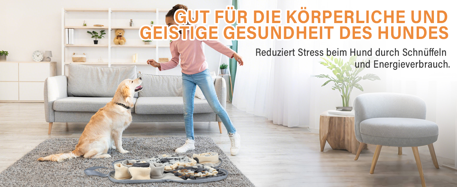 Килимок для носа собак Schnüffelteppich Grey 60*60: інтелектуальна іграшка-килимок для собак