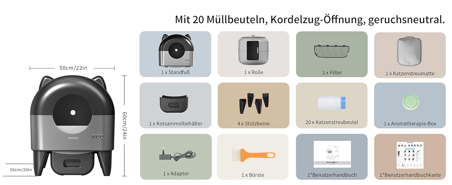 Автоматичний лоток для котів Katzenklo 110л, для кількох тварин, з дезодорацією та додатком