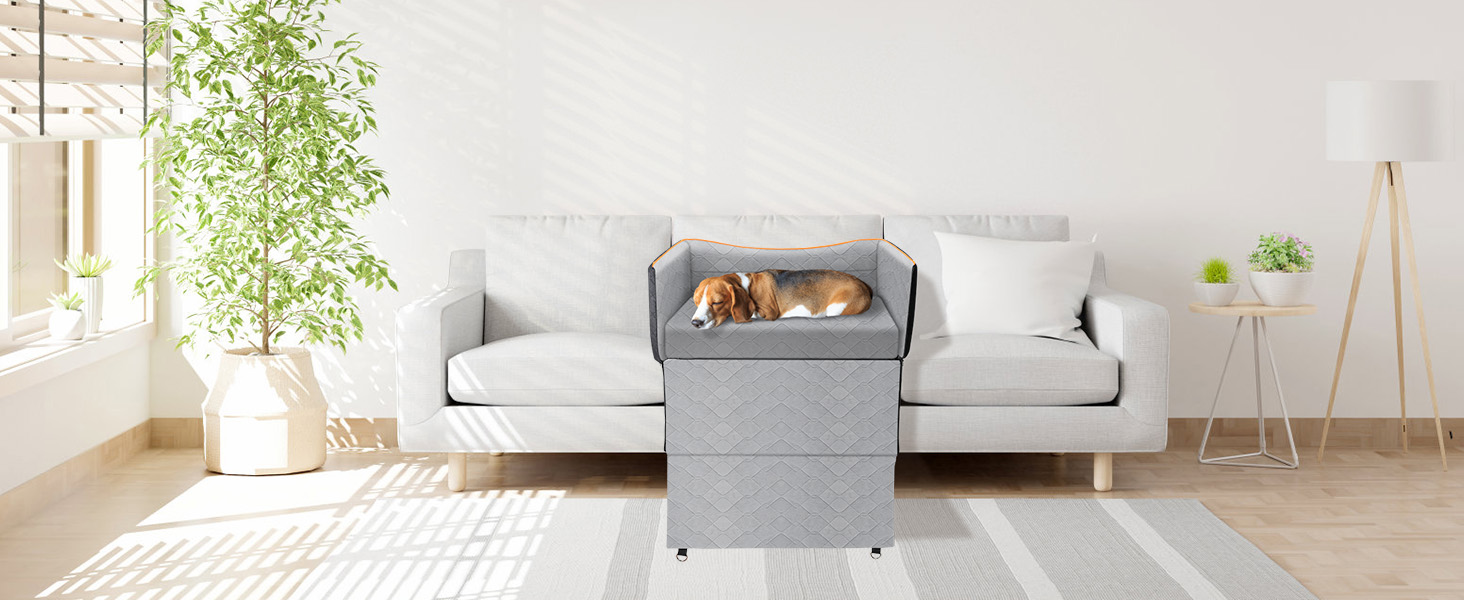 Автокрісло для собак VavoPaw: комфортне та безпечне автокрісло для середніх та маленьких собак (до 23 кг), чорний/сірий, розмір M