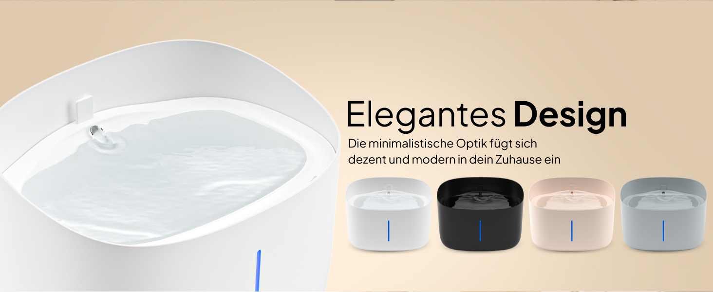 Джерело питної води для собак Pretty PAW® 7л з LED та фільтром | Безпечний, тихий, легко чистити | Білий