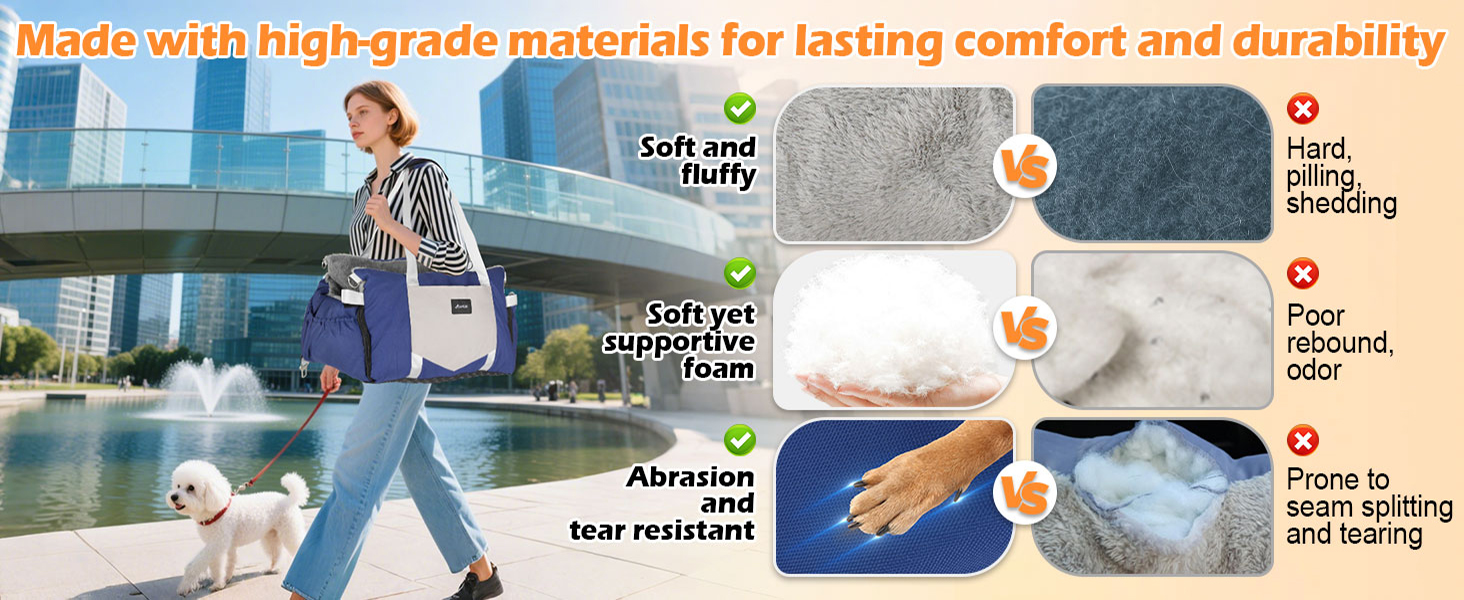 Автомобільний лежак для собак 3-в-1 - переносна ліжко для маленьких собак, з м'яким килимком, для переднього або заднього сидіння, внутрішнє та зовнішнє використання (04-Блакитний)