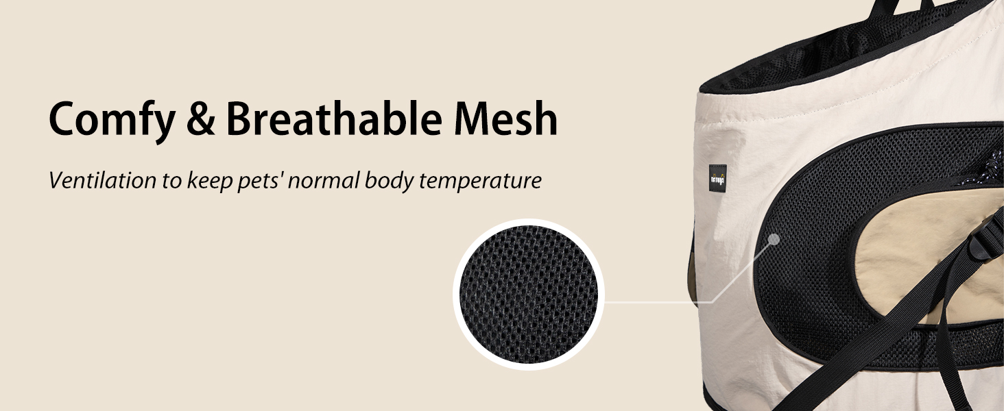 NATUYA Сумка-переноска для собак, переноска для тварин з м'яким дном, 2 кишені на блискавці, для подорожей, хаджінгу, переноска для собак з переднім доступом (Сірий)