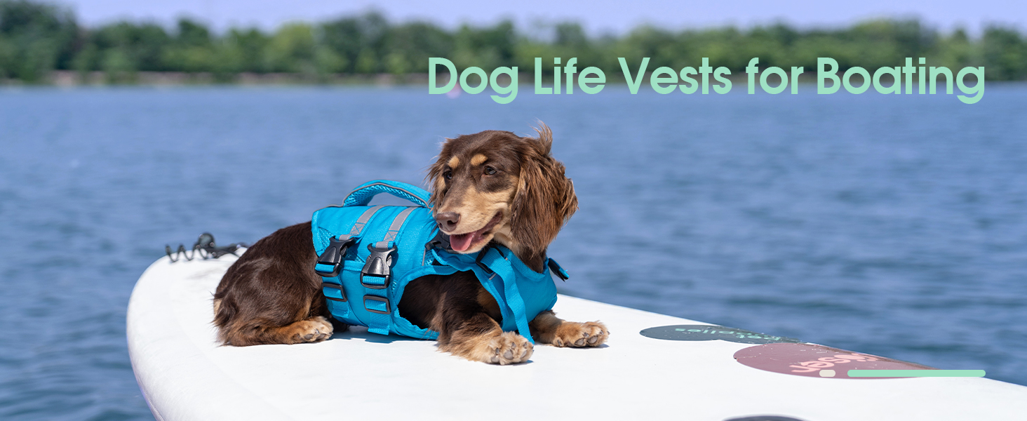 Жилет рятувальний для собак великих порід Kuoser, червоний XL. Рятувальний жилет з ручкою та світловідбиваючими елементами, регульований, покращений плавучість