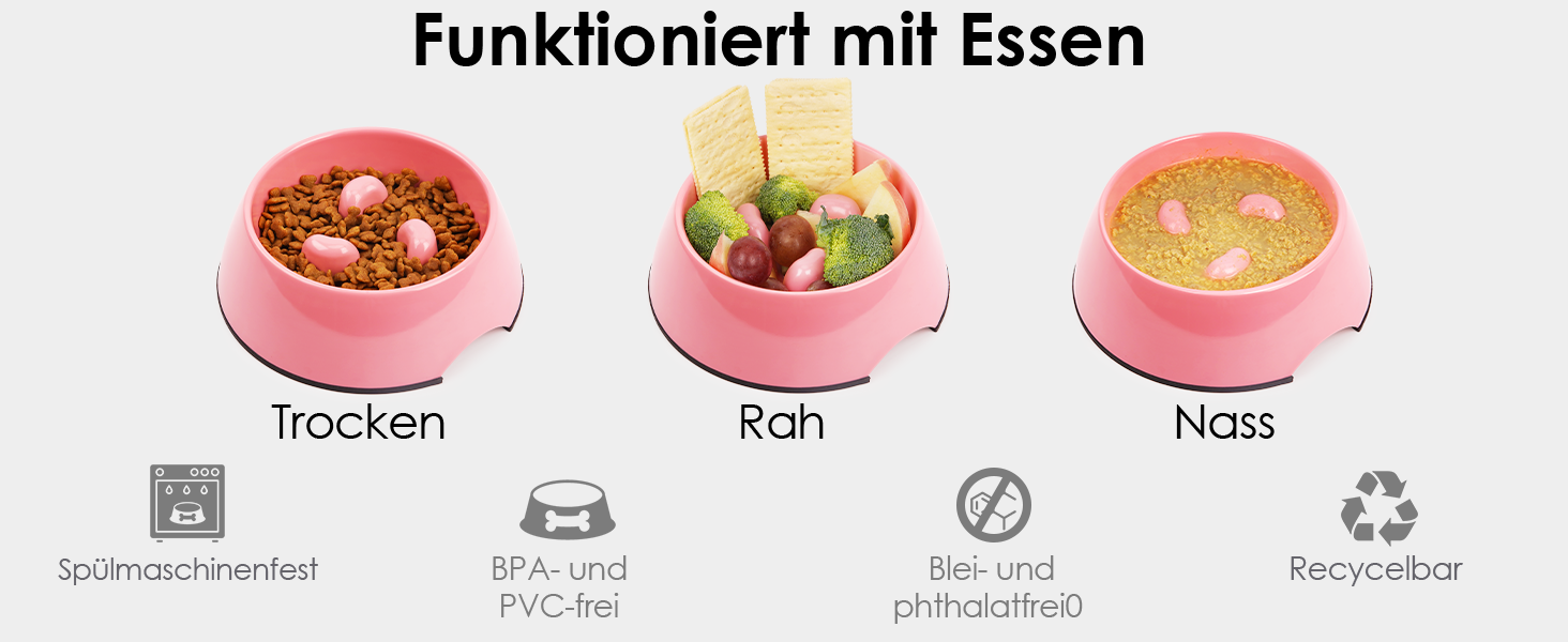 Миска для собак та котів Uperdeign, антизатримка, інтерактивна, 600 мл, рожева