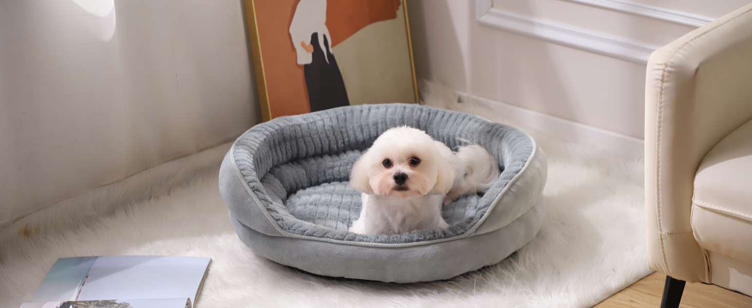 М'яка підстилка для собак та котів, лежанка для тварин, антиковзаюча, хакі, 50x45x17 см