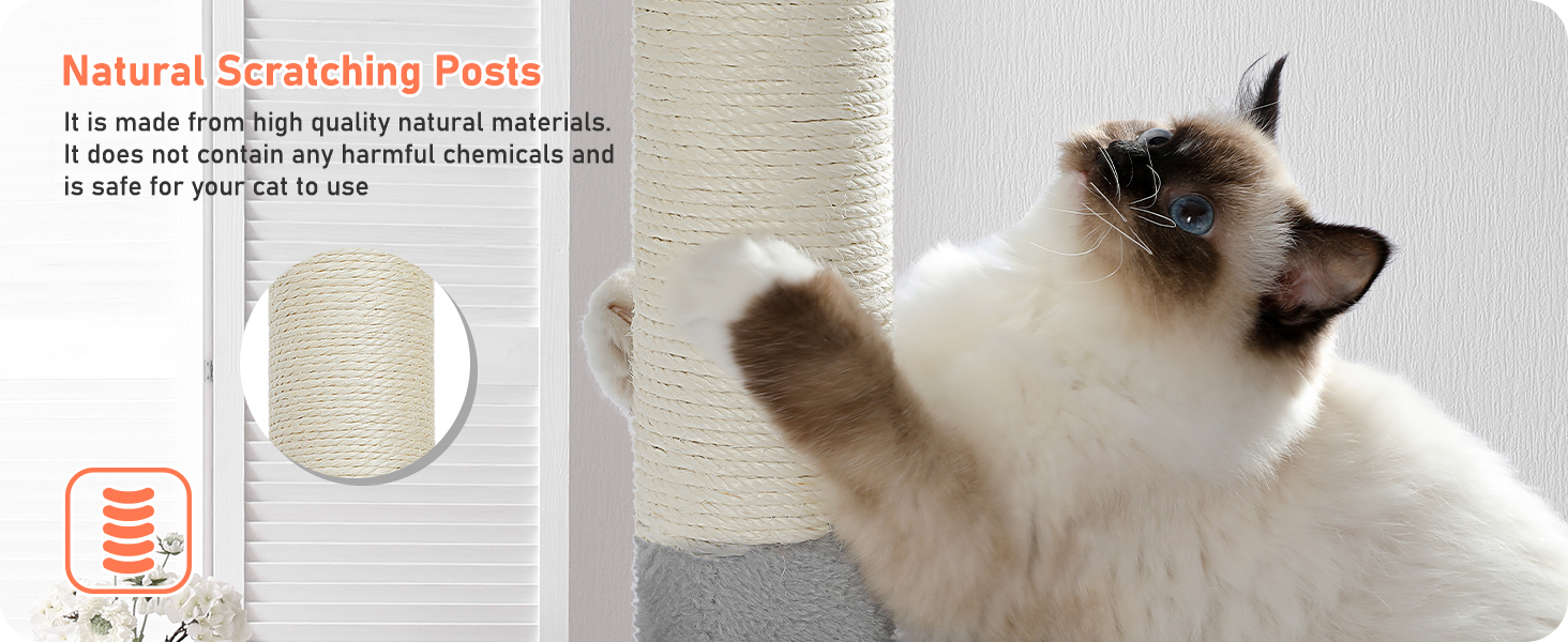 Драбина для котів PETEPELA 143 см з подушкою, кігтеточкою та двоповерховим будиночком – велика, зелена (сіра)