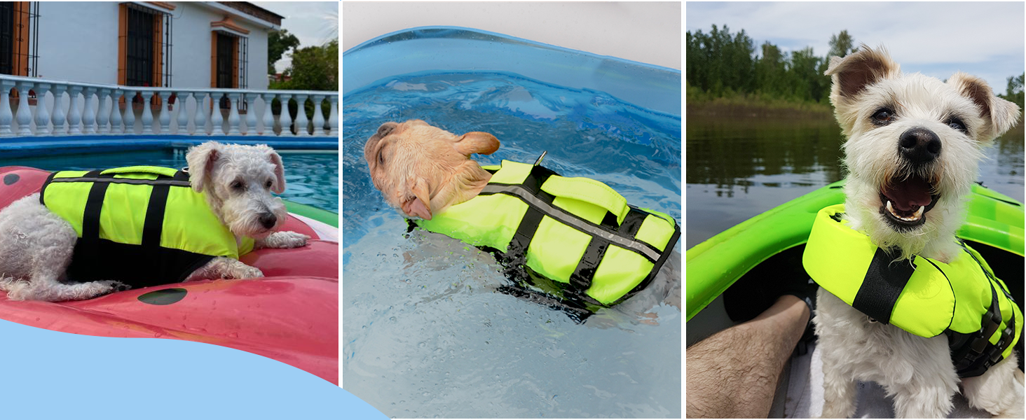 PETLESO Жилет для плавання собак, рятувальний жилет для собак, світловідбиваючий жилет для собак з рятувальним ручками