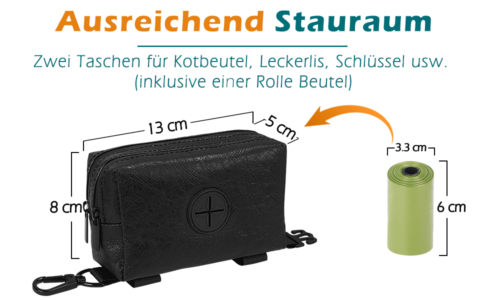 Диспенсер для собачих відходів PetBonus, водонепроникний, з місткістю для ласощів та 15 пакетиків (зелений)