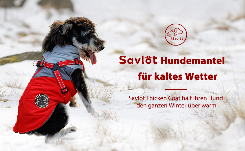 Водонепроникний зимовий теплий дощовик для собак Savlot - вітронепроникна куртка для маленьких та середніх собак з нашийником, світловідбиваючі елементи (чорний + сірий)