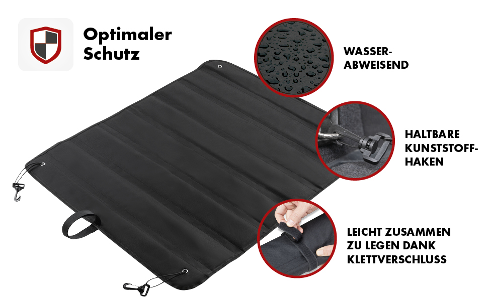 Захист вантажного простору Walser, килимок для захисту бампера та багажника, чорний 80x64 см