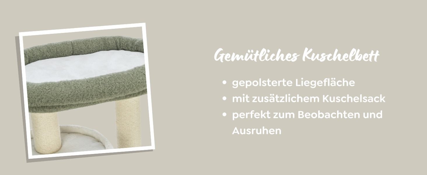 Дерево-подряпування TRIXIE Dante 114 см, бежеве – багатоярусне, з місцями для відпочинку та іграми