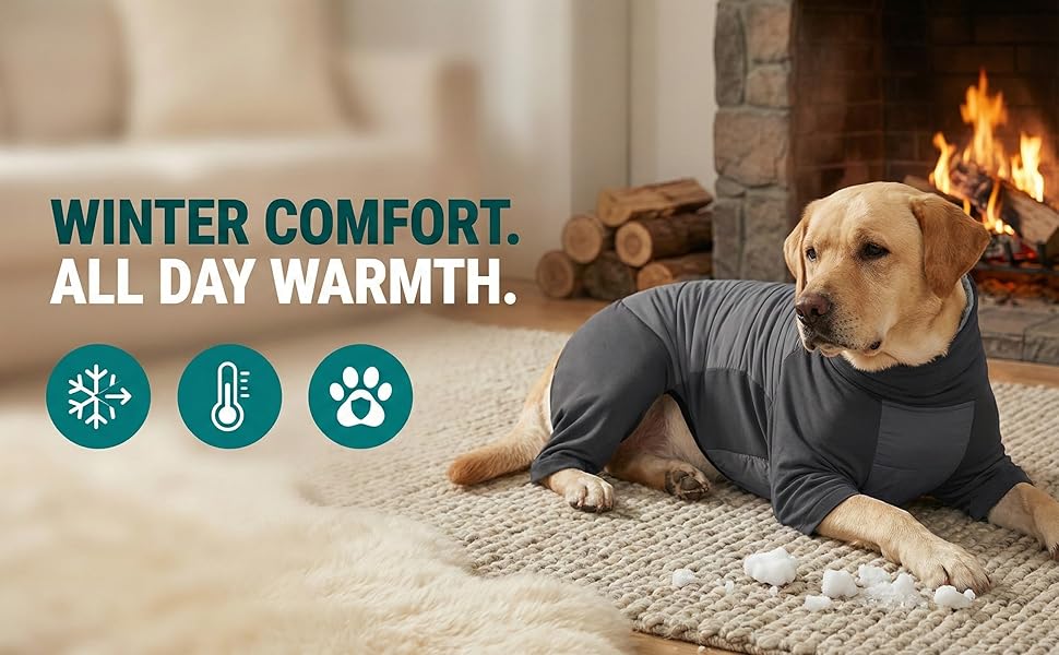 Водонепроникний теплий зимовий одяг для собак, вітронепроникний костюм для собак середніх та великих порід, одяг для собак з отвором для шлейки – сірий (XL)