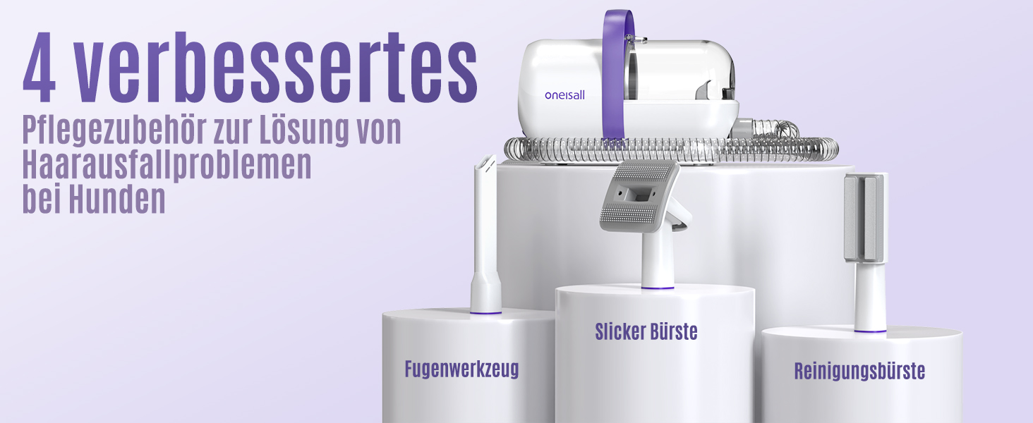 Пилгопоглинач для дому Oneisall з щіткою, потужність 12000Pa, видаляє шерсть тварин, 4 насадки