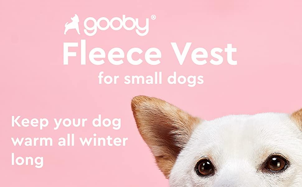 Теплий флісовий жилет для собак Gooby, колір фуксія, розмір L. З кільцем для повідка. Зимовий одяг для маленьких собак, хлопчиків та дівчаток. Об'єм грудей ~38 см