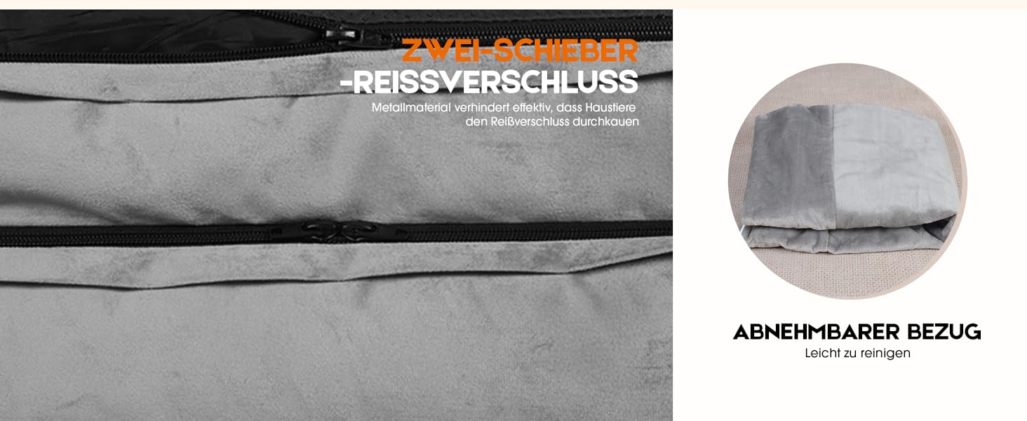 Ортопедичне ліжко для собак XL, корзина для собак, що можна прати, з піною у формі яйця, вологостійкий диван для собак з неслизьким дном та чотиристоронньою подушкою (світло-сірий, 117x76x19 см)