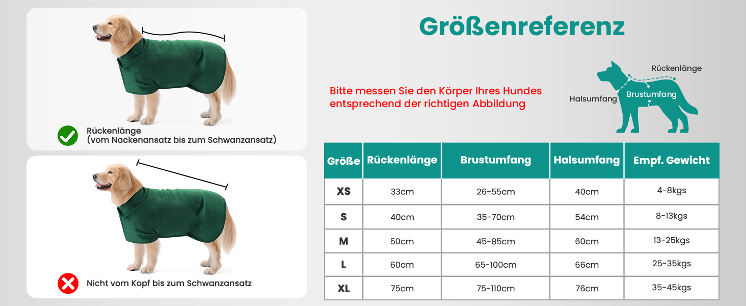 Рушник для собак PETTOM, мікрофібра, швидковисихаючий, для великих собак (M, зелений)