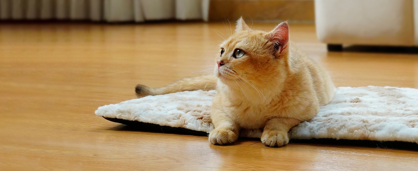 Тепла ковдра для кота, гріюча ковдра для котів та собак, самогріюча ковдра для котів, 75x50 см, коричнева