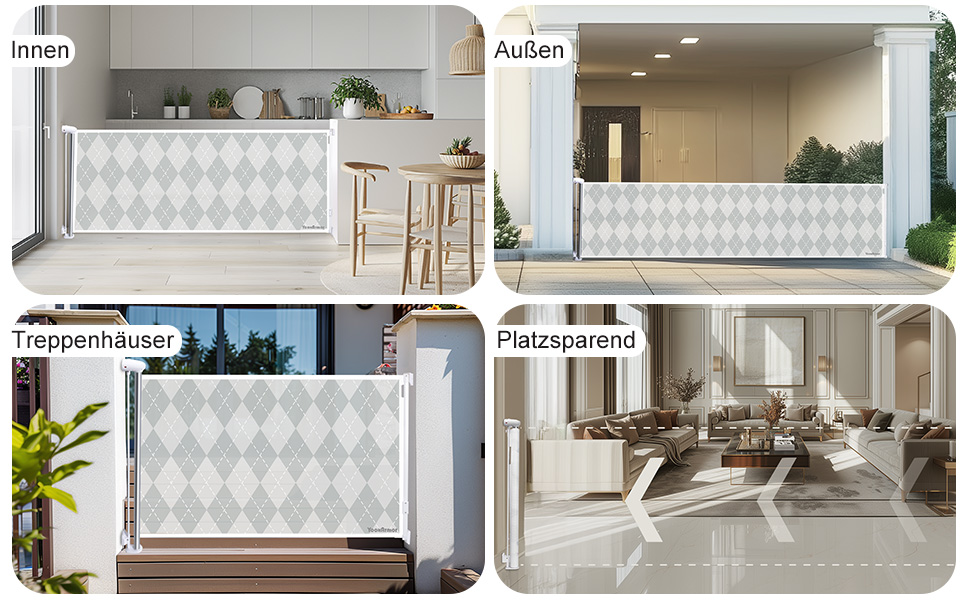 Захисний бар'єр для дитячих воріт, розтяжний, 0-180 см. Захист від падіння для дітей, котів та собак. Підходить для сходи, дверей, внутрішнього та зовнішнього використання. Чорний, 86x180 см