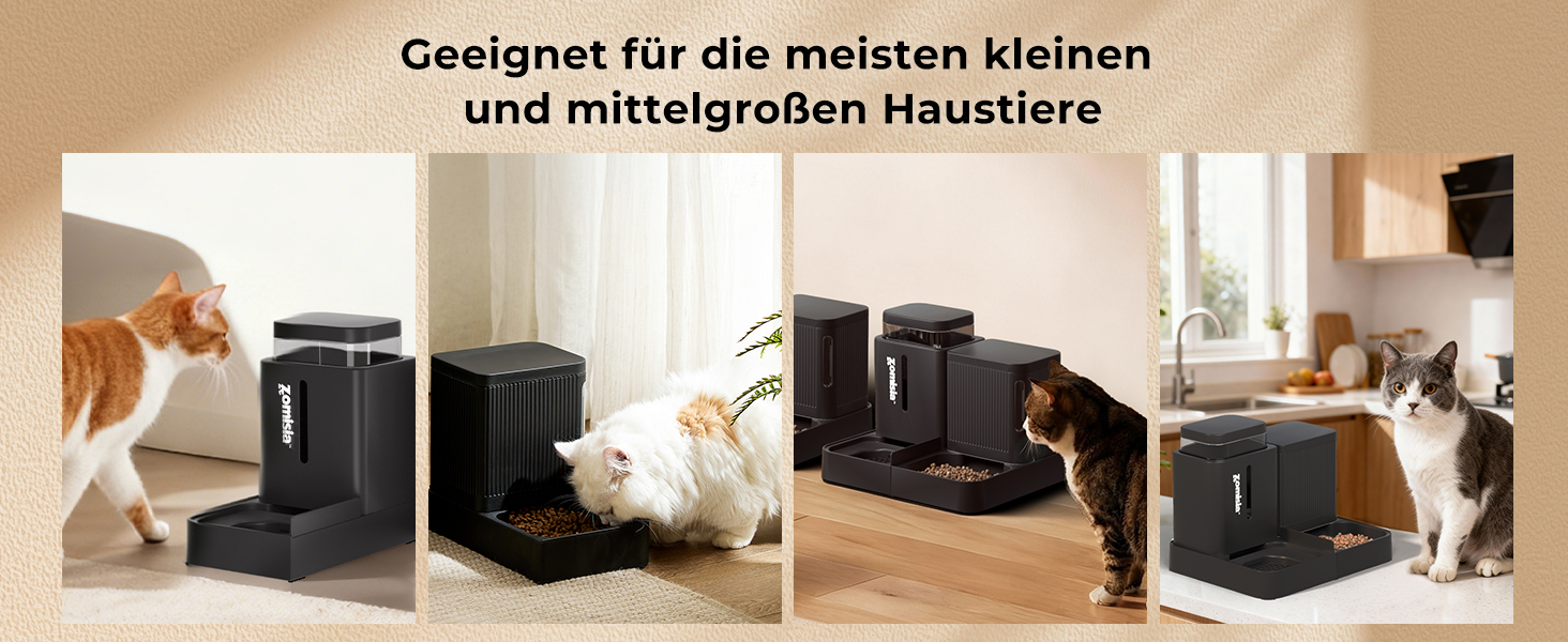 Автоматичний годівниця для котів/собак 3L, 2-в-1: годівниця та поїлка з автоматичним наповненням, чорний колір, 3L x 2